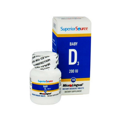 Vitamin D3 viên Nano BABY D3 200IU cho trẻ sơ sinh hộp 100 viên MỸ