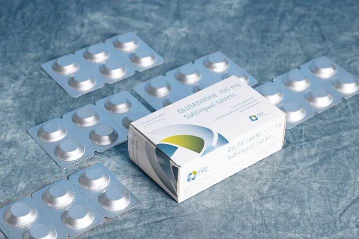Hàng nhập khẩu) Viên ngậm hỗ trợ trắng da,mờ nám Glutathione 100mg NTC