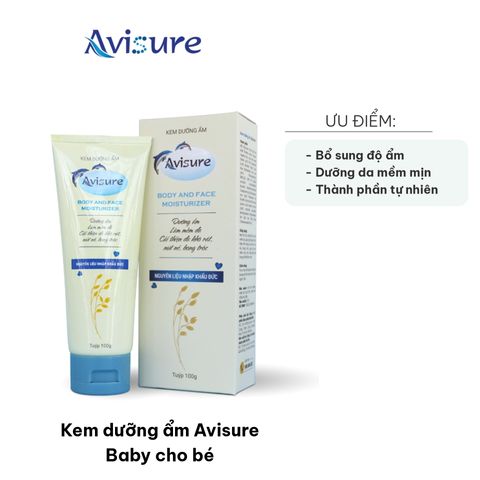 Kem Dưỡng Ẩm Avisure Baby 100g - Sản Phẩm Dành Cho Trẻ Sơ Sinh Giúp Da Mềm Mại, Ngăn Ngừa Khô Nứt