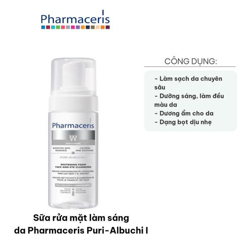 Sữa Rửa Mặt Làm Sáng Da Pharmaceris Puri-Albuchi I - Chiết Xuất Tự Nhiên, Sạch Bụi Bẩn, Dưỡng Ẩm, Phù Hợp Mọi Loại Da 150ml