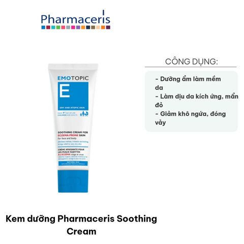 Kem Dưỡng Ẩm Pharmaceris Soothing Cream 75ml - Giúp Giảm Kích Ứng, Ngứa Da, Tái Tạo, Phục Hồi Da Cho Trẻ Em & Người Lớn