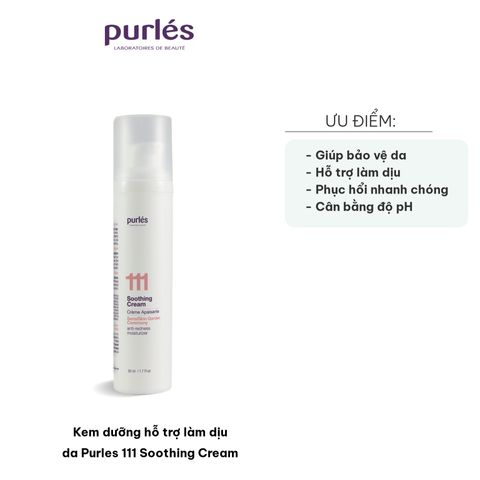 Kem Dưỡng Làm Dịu Da Purles 111 Soothing Cream 50ml - Giảm Mẩn Đỏ, Phục Hồi Da Nhạy Cảm, Chứa Chiết Xuất Thiên Nhiên