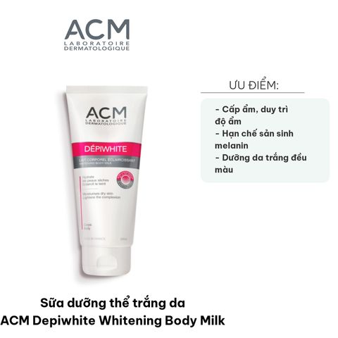 Sữa Dưỡng Thể Trắng Da ACM Depiwhite Whitening Body Milk - Giúp Da Sáng Mịn, Cấp Ẩm, Chống Nám, 200ml