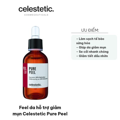 Peel Da Celestetic Pure Peel 50ml - Hỗ Trợ Giảm Mụn, Se Cồi Nhanh Chóng, Đặc Biệt Dành Cho Da Nhạy Cảm, Chứa 20% Salicylic Acid