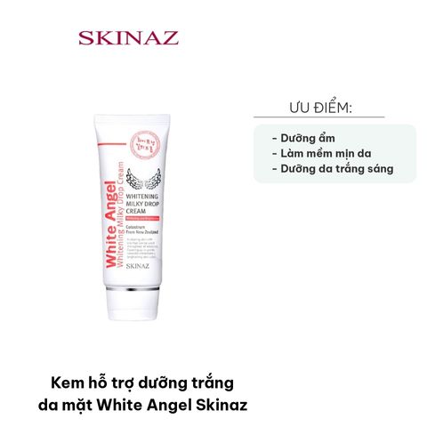Kem Dưỡng Trắng Da Mặt White Angel Skinaz 70g - Hỗ Trợ Dưỡng Ẩm, Làm Mờ Thâm Sạm, Chất Kem Mịn, Dễ Dàn Giao