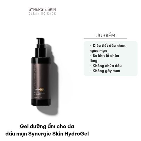 Gel Dưỡng Ẩm Synergie Skin HydroGel 50ml - Chống Mụn, Điều Chỉnh Bã Nhờn, Se Khít Lỗ Chân Lông Cho Da Dầu