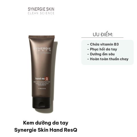 Kem Dưỡng Da Tay Synergie Skin Hand ResQ - Chứa Niacinamide và Mật Ong Hữu Cơ, Phục Hồi Da Khô, Cấp Ẩm Sâu, 100ml