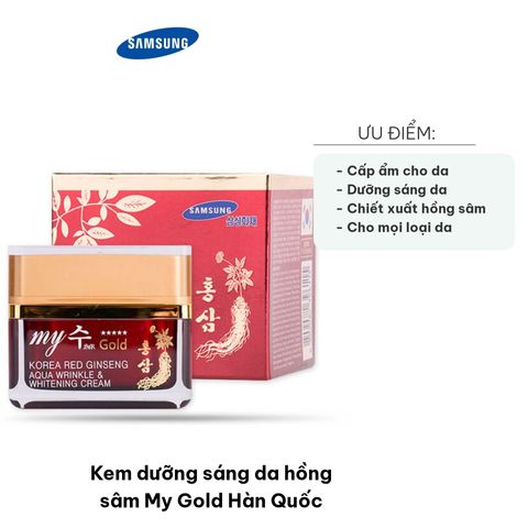 Kem Dưỡng Sáng Da Hồng Sâm My Gold Hàn Quốc 50ml - Chiết Xuất Từ Hồng Sâm Tự Nhiên, Dưỡng Ẩm, Làm Sáng Da Hoàn Hảo