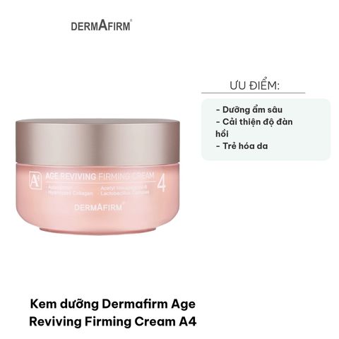 Kem Dưỡng Dermafirm Age Reviving Firming Cream A4 - Cấp Ẩm, Ngăn Mất Nước, Cải Thiện Đàn Hồi và Trẻ Hóa Da 50g