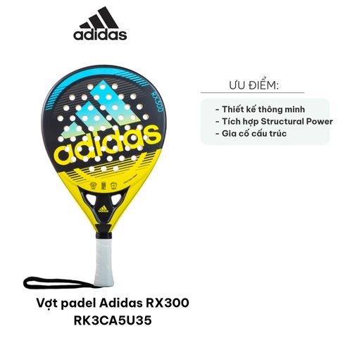 Vợt Padel Adidas RX300 RK3CA5U35 - Cấu Trúc Gia Cố Tăng Cường Sức Mạnh, Dành Cho Người Chơi Trung Cấp, Kiểm Soát Tốt