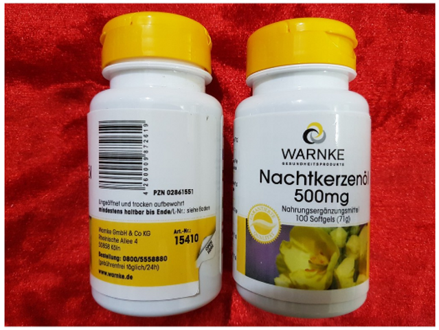 Viên uống tinh dầu hoa anh thảo Warnke Nachtkerzenol 500mg - Hỗ trợ làm đẹp da, cân bằng nội tiết, giảm nám da cho phụ nữ
