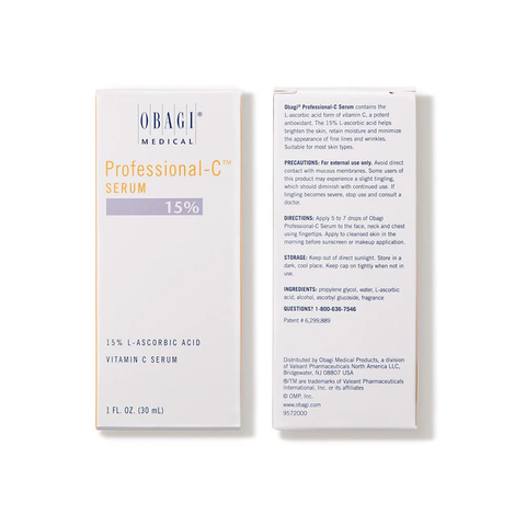 Serum Dưỡng Sáng Da Obagi Professional C Serum 15% - Chăm Sóc Da Sáng Mịn, Cải Thiện Đều Màu, Dung Tích 30ml