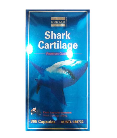 Viên uống Costar Blue Shark Cartilage 750mg - Hỗ trợ xương khớp chắc khỏe, 365 viên, bổ sung dưỡng chất cho người lớn tuổi