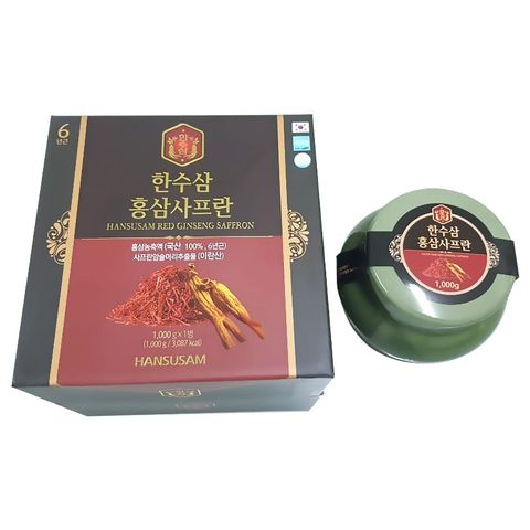 Cao Hồng Sâm Nhụy Hoa Nghệ Tây Hansusam - Tăng Cường Sức Khỏe và Làm Đẹp Da, Hỗ Trợ Giấc Ngủ Sâu, 1kg