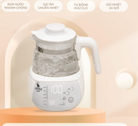 Máy Hâm Nước Pha Sữa Thông Minh Moaz Bebe MB-002 - Giữ Nhiệt 24h, Thiết Kế Hiện Đại, Đun Nước Nguyên Chất Cho Bé