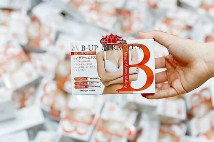 Viên uống nâng ngực B-Up Miracle + Nhật Bản 60 viên - Hỗ trợ tăng nội tiết, làm căng và săn chắc ngực, duy trì vóc dáng khỏe đẹp