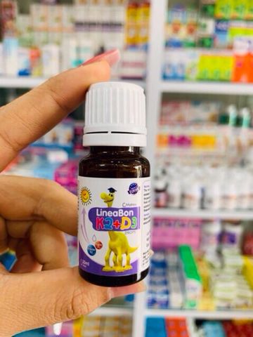 Vitamin D3 + K2 LineaBon 10ml - Hỗ trợ hấp thu canxi, phát triển chiều cao cho trẻ sơ sinh và trẻ nhỏ, sản phẩm chính hãng từ Châu Âu