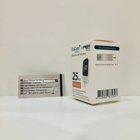 Hộp 25 Que Thử Đường Huyết Glucose Facare FC-M168 - Thiết Bị Chăm Sóc Sức Khỏe Chính Xác Và Nhanh Chóng