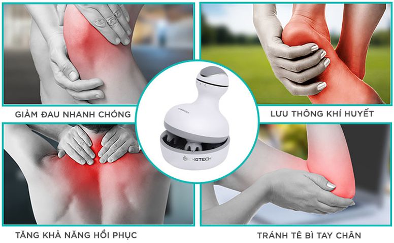 Máy Mát-Xa Đầu và Cổ Đa Năng KINGTECH ST-701 - Tăng Tuần Hoàn Máu, Thư Giãn Hiệu Quả, Tiện Dụng Cho Da Đầu, Mặt, Cổ