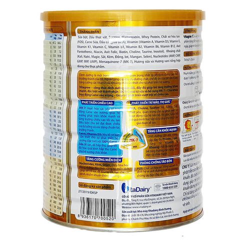 Sữa Bột Vitagrow 1+ Hỗ Trợ Tăng Chiều Cao Cho Trẻ 1-2 Tuổi - Dinh Dưỡng Tốt Nhất Cho Sự Phát Triển Khỏe Mạnh