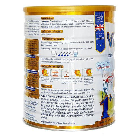 Sữa Bột Vitagrow 1+ Hỗ Trợ Tăng Chiều Cao Cho Trẻ 1-2 Tuổi - Dinh Dưỡng Tốt Nhất Cho Sự Phát Triển Khỏe Mạnh