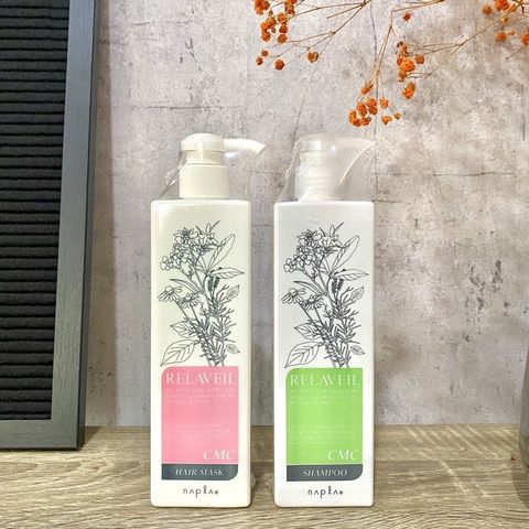 Dầu Gội Xả Napla Relaveil CMC - Combo Phục Hồi Tóc Từ Thiên Nhiên, Dưỡng Ẩm Mượt Mà, Không Gây Kích Ứng Da, 280ml