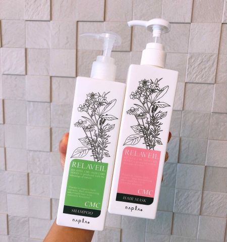 Dầu Gội Xả Napla Relaveil CMC - Combo Phục Hồi Tóc Từ Thiên Nhiên, Dưỡng Ẩm Mượt Mà, Không Gây Kích Ứng Da, 280ml