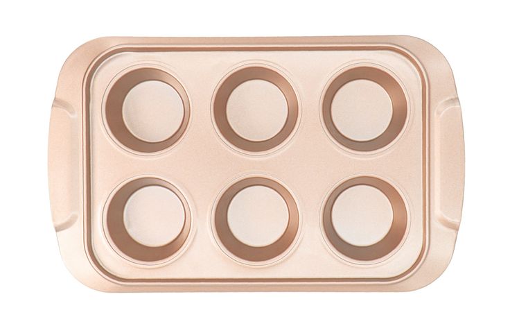 Khuôn Nướng Bánh Cupcake 6 Ô Chống Dính Unibaker MB842 - Dụng Cụ Nhà Bếp Chất Liệu Thép Carbon An Toàn, Phân Tán Nhiệt Đồng Đều