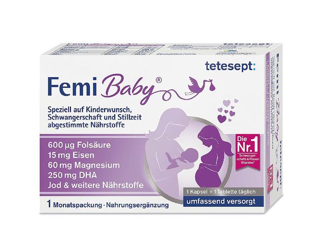 Vitamin tổng hợp Femi Baby cho bà bầu - Bổ sung dinh dưỡng thiết yếu cho mẹ và bé, hỗ trợ phát triển toàn diện trong thai kỳ - Hộp 60 viên