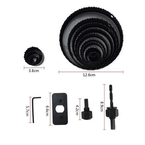 Bộ Mũi Khoét Gỗ Thạch Cao Nhựa 13 Kích Thước - Công Cụ Khoan Đa Năng Cho Xưởng Mộc và Thủ Công Mỹ Nghệ