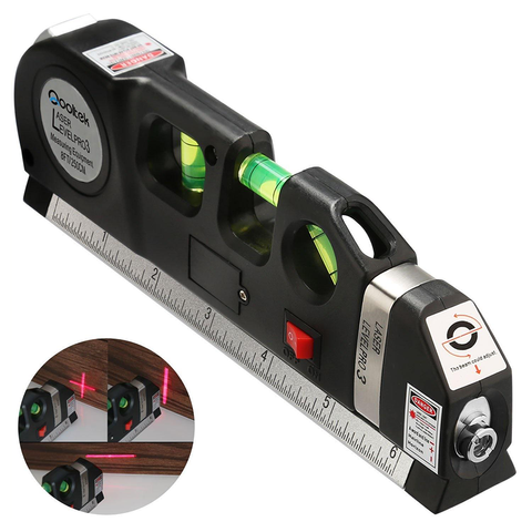 Thước thủy Nivo F2018 Fixit Laser Level Pro3 - Cân Mực Laser Đa Năng, Thiết Bị Xây Dựng, Đo Đạc Chính Xác, Vạch Đường Thẳng Ngang Dọc