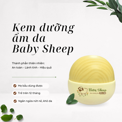 Kem Dưỡng Ẩm Baby Sheep I'm Nature - Chiết Xuất Thiên Nhiên, Chăm Sóc Da Cho Bé, Giúp Da Mịn Màng, Hấp Thụ Nhanh, Dưỡng Ẩm Tối Ưu