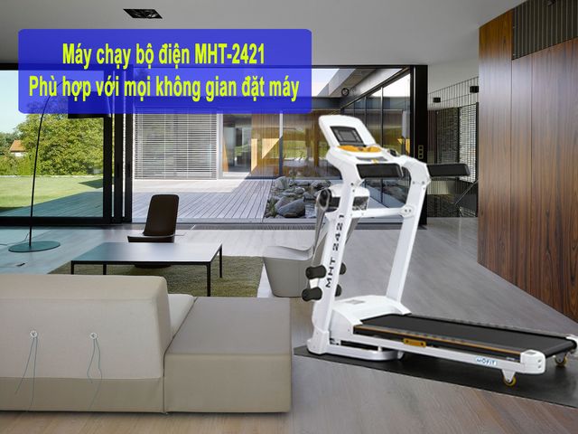 Máy Chạy Bộ Điện Mofit MHT-2421M - Khung Chắc Chắn, Đầu Massage, Tập Tại Nhà, 2.5HP, Giảm Chấn, Phù Hợp Gia Đình