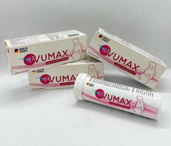 Viên Sủi Tăng Khả Năng Thụ Thai Vumax - Hỗ Trợ Nội Tiết, Cải Thiện Chất Lượng Trứng cho Phụ Nữ - Hộp 10 Viên