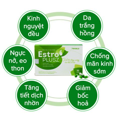 Viên Uống Estro Plusz - Hỗ Trợ Tăng Cường Nội Tiết Tố Nữ, Cân Bằng Kinh Nguyệt, Giảm Đau Bụng Kinh, Bổ Dưỡng Da Sáng Mịn