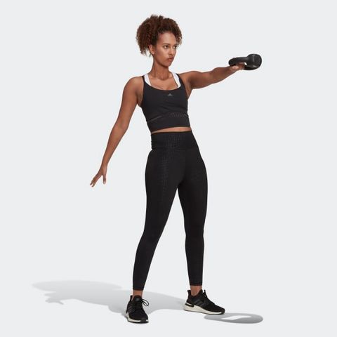 Áo Tank Top Lửng Adidas Hiit 45 Seconds HK4717 - Đen ôm vừa, Thoáng khí, Đồ Tập Gym Nữ, Lưu Ý Thể Thao Mệt Mỏi