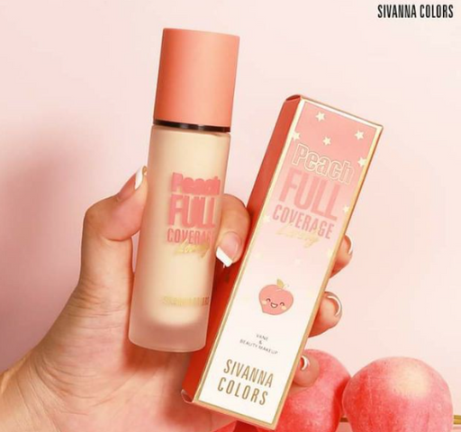 Kem Nền Che Phủ Sivanna Peach Coverage Lovely HF5044 - Trang Điểm Tự Nhiên, Độ Che Phủ Cao, Dành Cho Da Sáng Và Tự Nhiên, 35ml