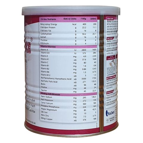 Sữa Bột Dinh Dưỡng Gluvita Vitadairy 400g Cho Người Tiểu Đường - Hỗ Trợ Kiểm Soát Đường Huyết Và Cung Cấp Năng Lượng Thiết Yếu