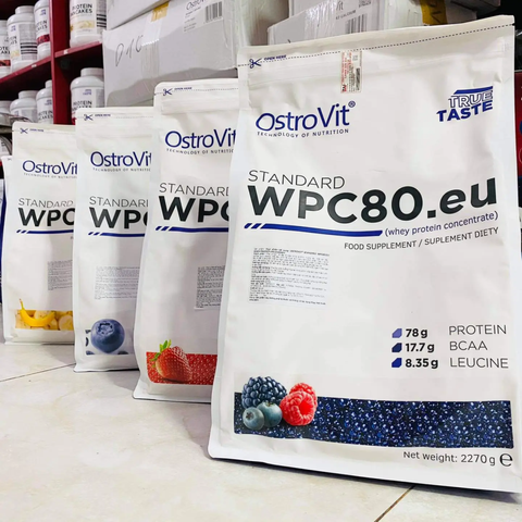 Sữa Tăng Cơ Ostrovit Standard WPC80 - Whey Protein Concentrate Hương Vị Ngon, Bổ Sung Protein Tăng Cường Khối Cơ Bắp