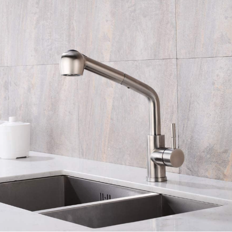 Vòi Rửa Chén Nóng Lạnh Dây Kéo Hobby Home Decor VDR2 - Inox 304 Cao Cấp, Thiết Kế Sang Trọng Cho Phòng Bếp