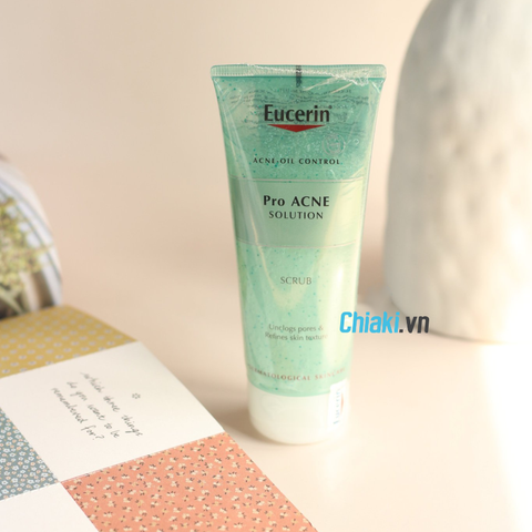 Gel Tẩy Tế Bào Chết Da Mụn Eucerin Pro Acne Scrub 100ml - Chăm Sóc Da Mụn Hiệu Quả, Ngăn Ngừa Mụn Đầu Đen, Làm Sạch Sâu Lỗ Chân Lông
