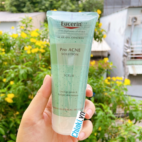 Gel Tẩy Tế Bào Chết Da Mụn Eucerin Pro Acne Scrub 100ml - Chăm Sóc Da Mụn Hiệu Quả, Ngăn Ngừa Mụn Đầu Đen, Làm Sạch Sâu Lỗ Chân Lông