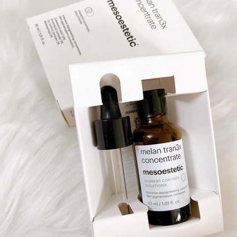Serum Mesoestetic Melan Tran3x Concentrate 30ml - Hỗ Trợ Mờ Nám, Giảm Đốm Đen, Làm Trắng Da Tươi Sáng, Chống Oxy Hóa