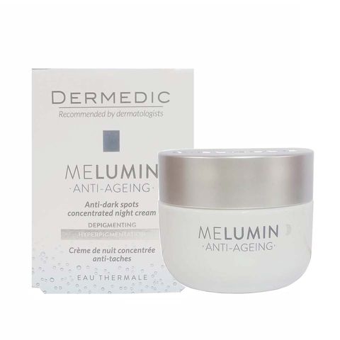 Kem Dưỡng Trắng Ban Đêm Dermedic Melumin - Chống Nám, Làm Sáng Da, 50ml - Kem Dưỡng Da Nhạy Cảm, Dược Mỹ Phẩm Ba Lan