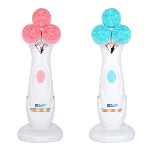 Máy rửa mặt massage Reiwa WT-222-2 - 2 cấp độ, công nghệ Nhật Bản, 3 đầu chải dễ dàng làm sạch, phù hợp cho mọi loại da