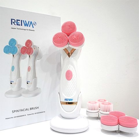 Máy rửa mặt massage Reiwa WT-222-2 - 2 cấp độ, công nghệ Nhật Bản, 3 đầu chải dễ dàng làm sạch, phù hợp cho mọi loại da