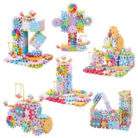 Bộ Đồ Chơi Xếp Hình Lego Bánh Răng Xoay 83 Chi Tiết - Sáng Tạo Phát Triển Trí Tuệ Cho Bé Từ 3 Tuổi