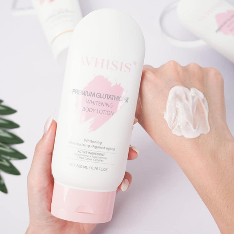 Kem Dưỡng Thể Ban Đêm Whisis Premium Glutathione Whitening Lotion 200ml - Tăng Cường Sáng Da, Chống Oxy Hóa, Dưỡng Ẩm Mịn Màng