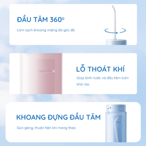 Máy Tăm Nước Mini Du Lịch Panasonic EW-DJ33 - Thiết Kế Nhỏ Gọn, 4 Mức Áp Lực, Chống Nước IPX7, Dễ Dàng Mang Theo Chăm Sóc Răng Miệng