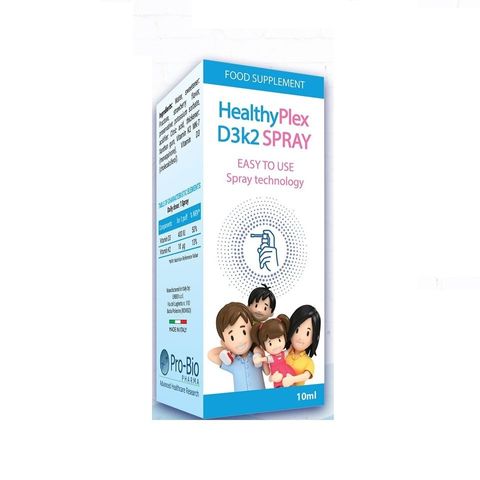 HealthyPlex D3 K2 - Vitamin D3 và K2 Hỗ Trợ Sức Khỏe Trẻ - Tăng Cường Hấp Thu Canxi, Phát Triển Xương Răng Chắc Khỏe